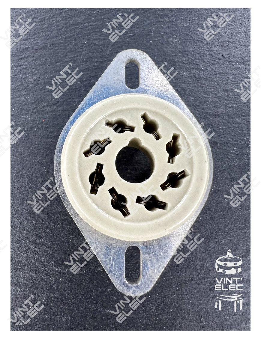 SUPPORT OCTAL CHASSIS 2 LYRES STEATITE -  Preprod - Tubes électro...