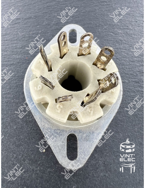 SUPPORT OCTAL CHASSIS 2 LYRES STEATITE -  Preprod - Tubes électro...