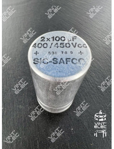 2X100UF 450V SIC SAFCO -  Preprod - Tubes électroniques vintage