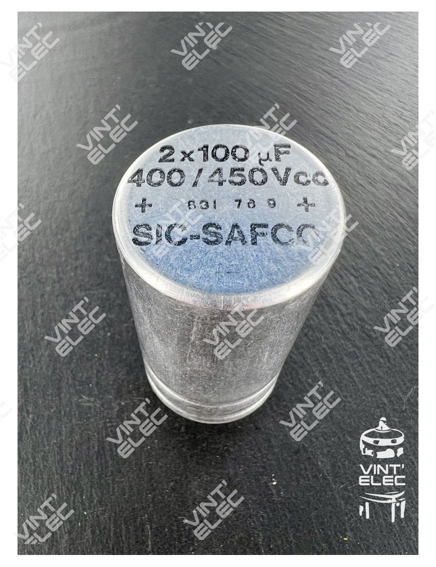 2X100UF 450V SIC SAFCO -  Preprod - Tubes électroniques vintage
