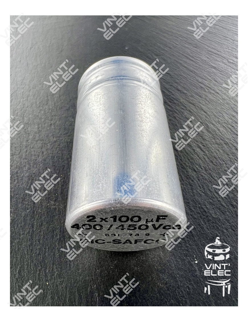 2X100UF 450V SIC SAFCO -  Preprod - Tubes électroniques vintage