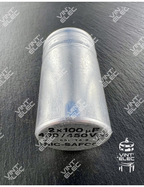 2X100UF 450V SIC SAFCO -  Preprod - Tubes électroniques vintage