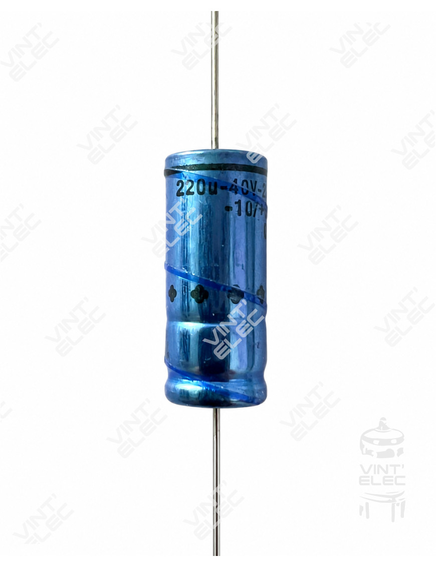 220UF 220MF 40V AXIAL 10X25MM - 222203137221 -  Preprod - Tubes é...