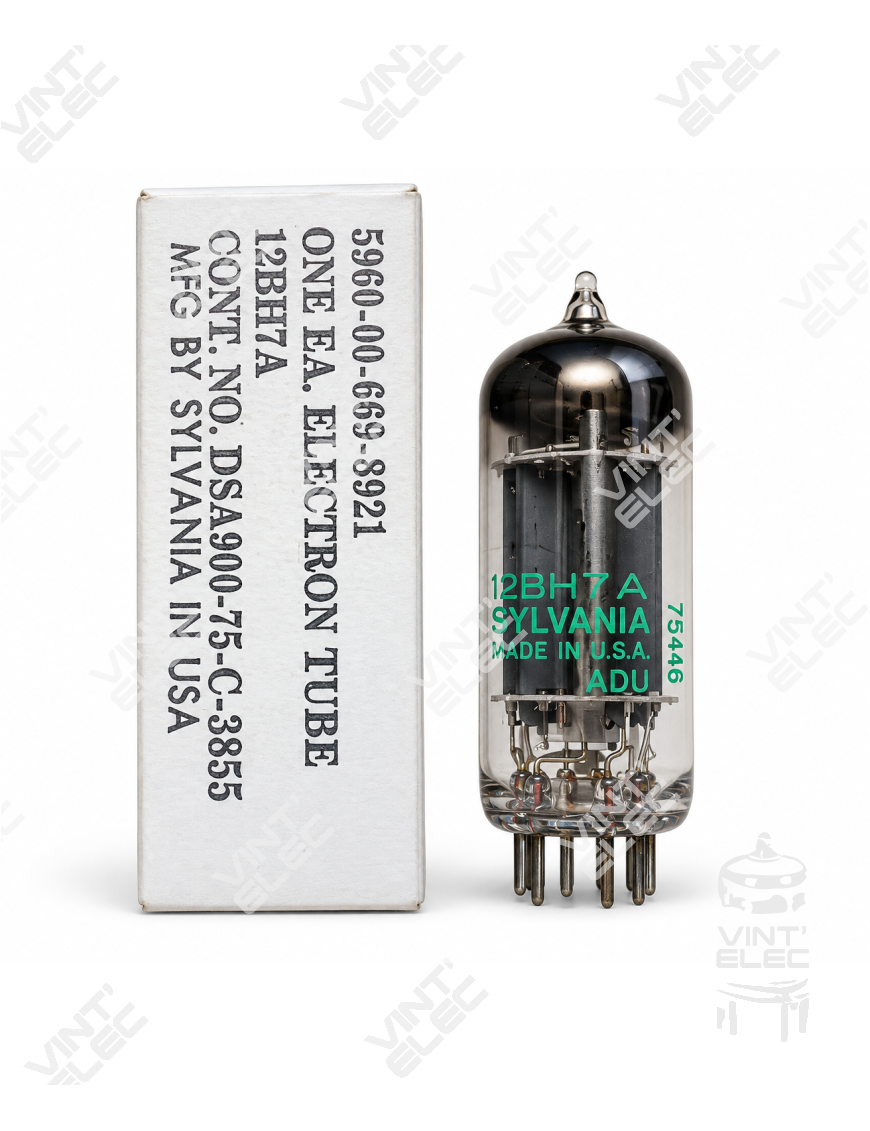 12BH7A GENERAL ELECTRIC - Preprod - Vintage electronic tubes