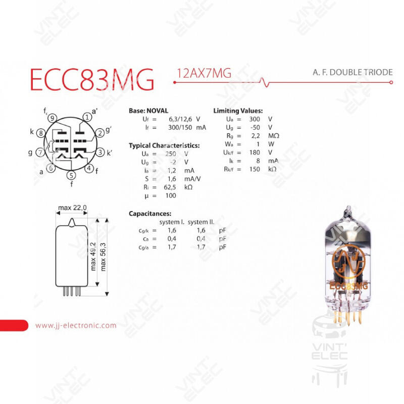 ECC83-MG-GOLD / 12AX7-MG-GOLD