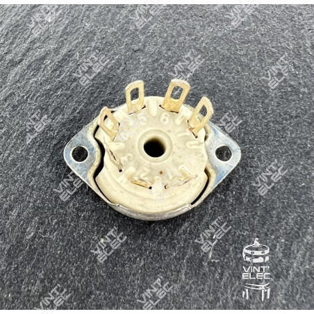 SUPPORT TUBE 7 BROCHES CHASSIS CERAMIQUE -  Preprod - Tubes élect...