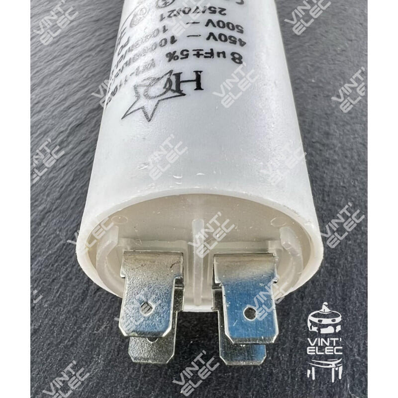 CONDENSATEUR DE DEMARRAGE 8MF 8UF 450V 500V 5% -  Preprod - Tubes...