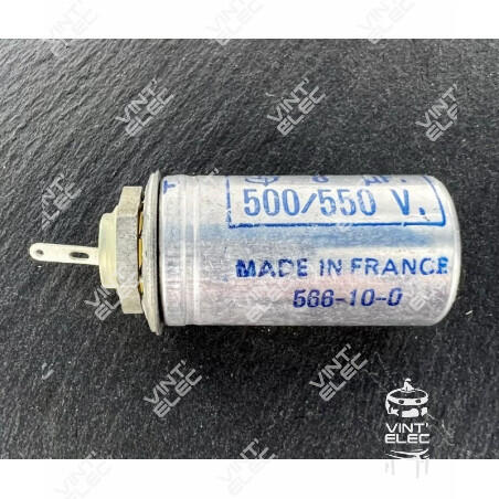 CONDENSATEUR VINTAGE A VISSER 8MF 8UF 8µF 500V 550V -  Preprod - ...