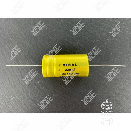 CONDENSATEUR SICAL 220MF 220UF 220µF 450V SIC SAFCO AXIAL -  Vint'E...
