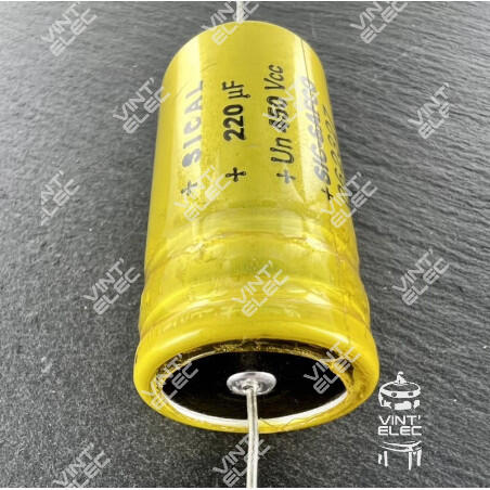 CONDENSATEUR SICAL 220MF 220UF 220µF 450V SIC SAFCO AXIAL -  Vint'E...