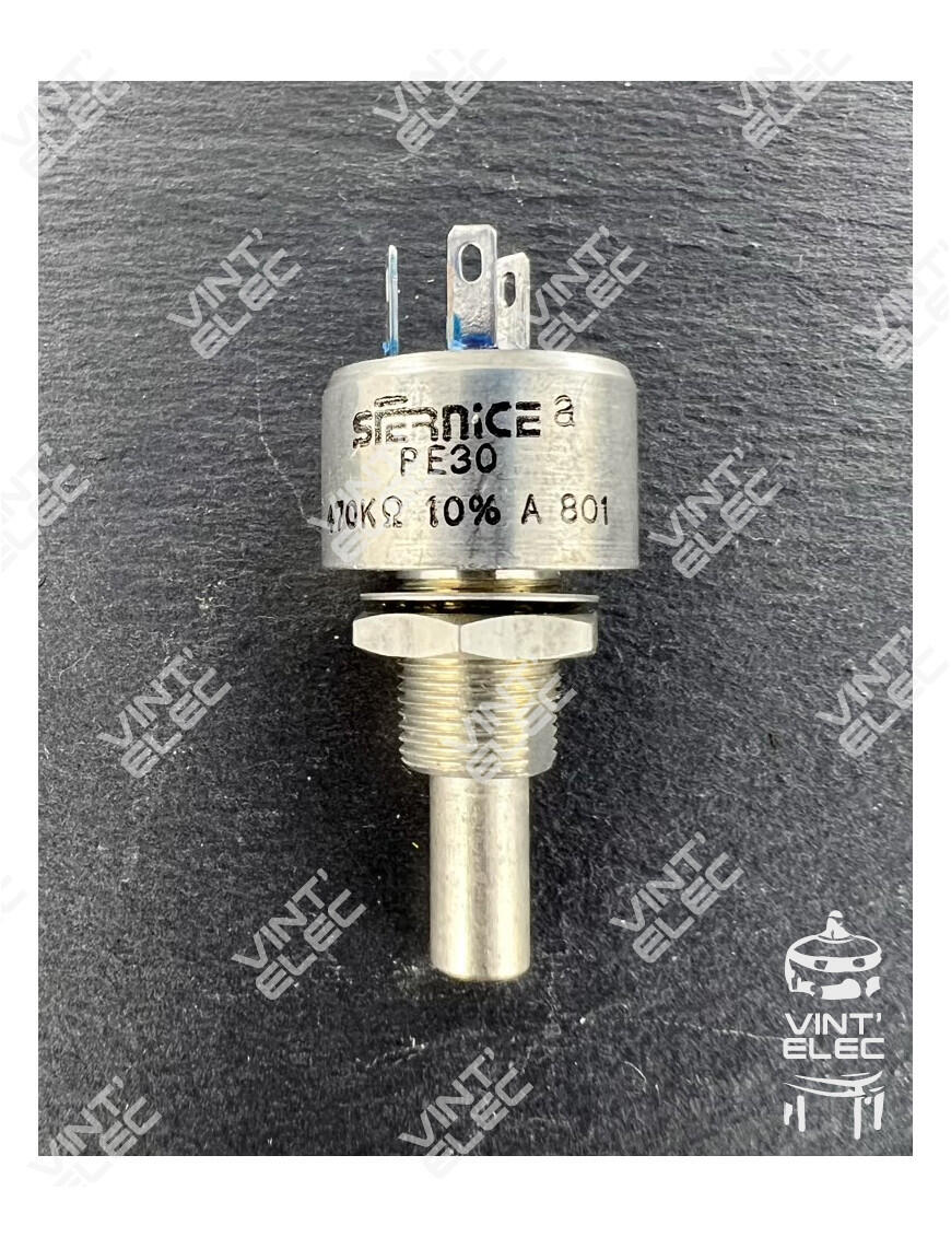 POTENTIOMETRE PE30 PC30 470KH 20% AXE MOYEN -  Preprod - Tubes él...