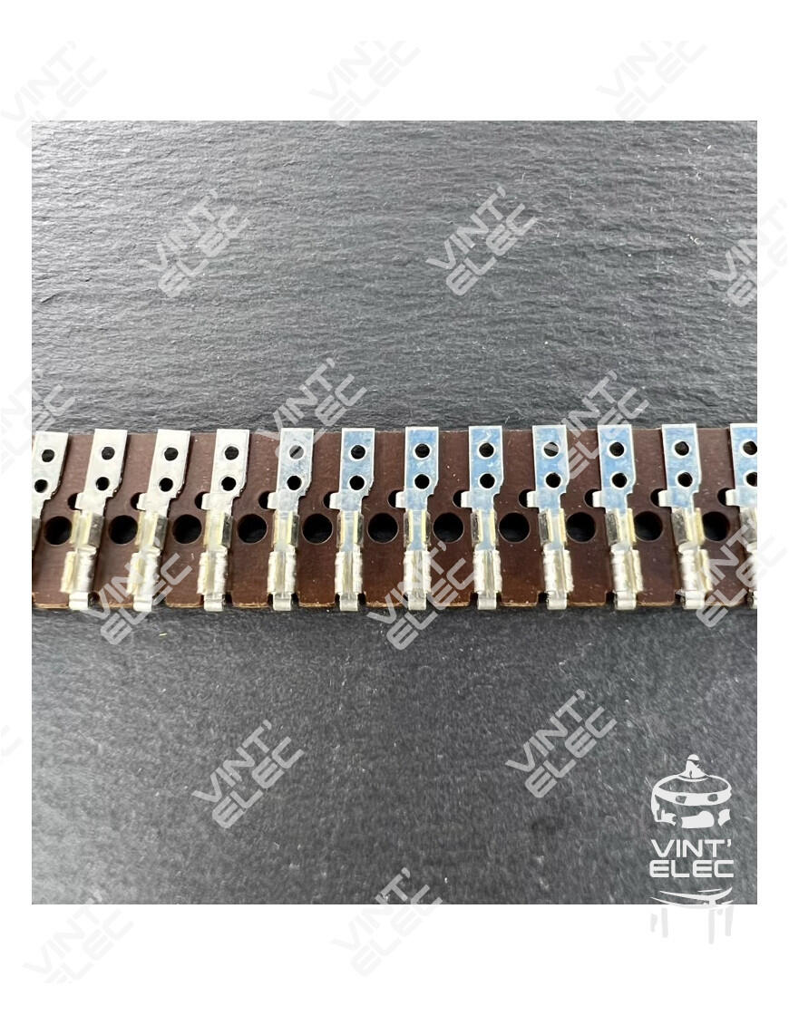 BAC6-16CM - BARRETTES A 33 COSSES EN BAKELITE - LONGUEUR 16CM -  Vi...