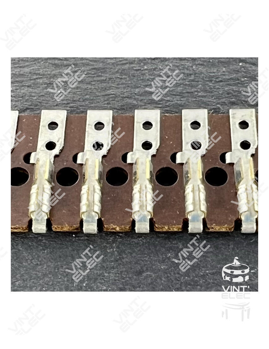 BAC6-16CM - BARRETTES A 33 COSSES EN BAKELITE - LONGUEUR 16CM -  Vi...
