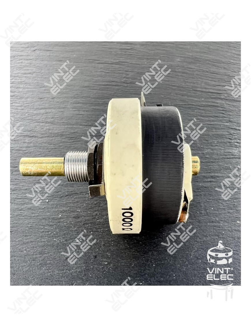 POTENTIOMETRE BOBINE 25W 1000H 1000R 1KH AXE MOYEN RT25 -  Vint'Ele...