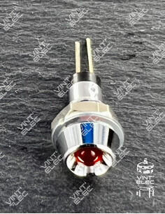 VOYANT LED CHROME A VISSER ROUGE R732R -  Preprod - Tubes électro...