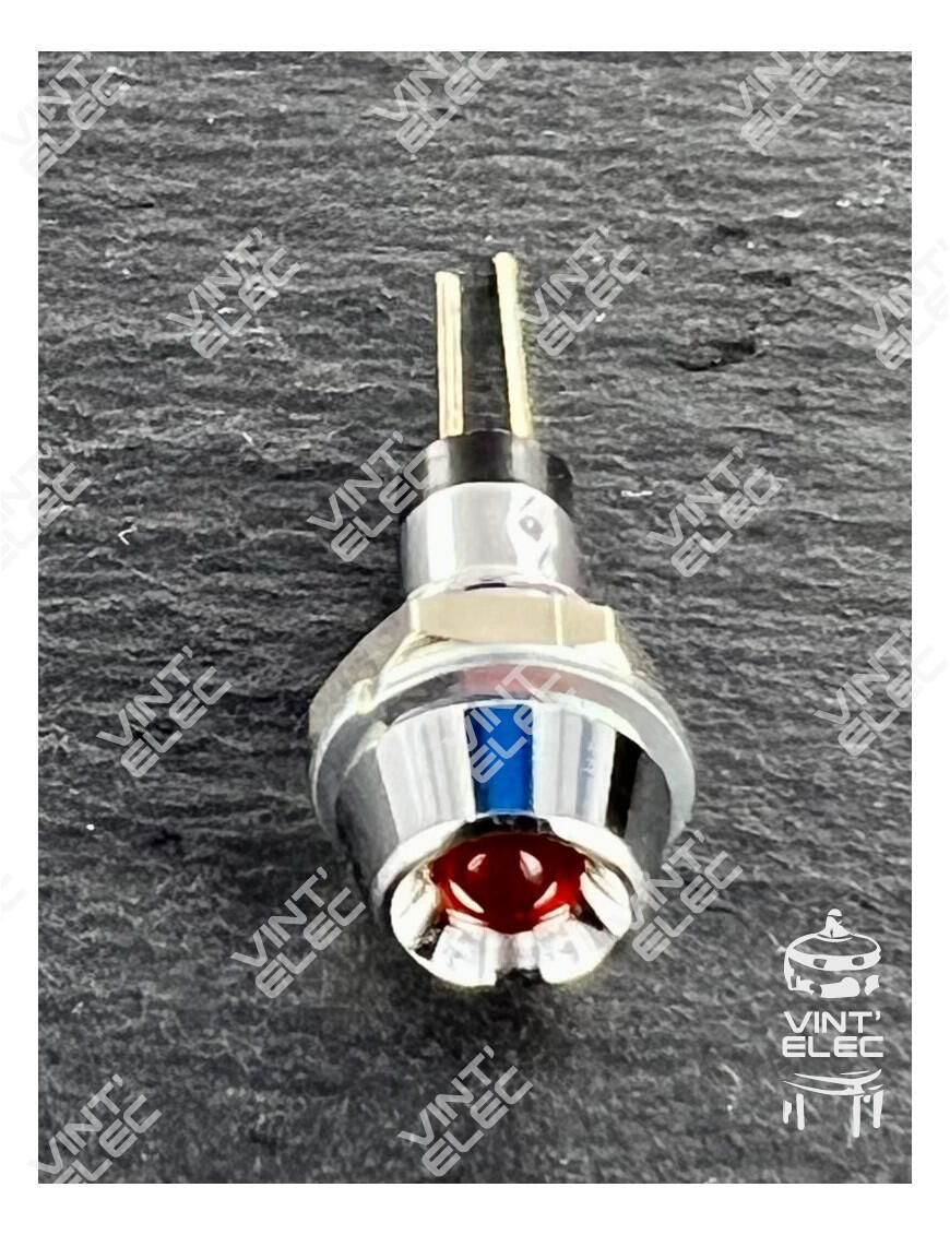 VOYANT LED CHROME A VISSER ROUGE R732R -  Preprod - Tubes électro...