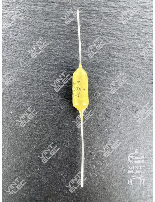 CONDENSATEUR MOUTARDE 1500PF 1.5NF 400V 10% -  Preprod - Tubes él...