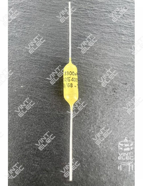 CONDENSATEUR MOUTARDE 3300PF 3.3NF 400V 10% -  Preprod - Tubes él...