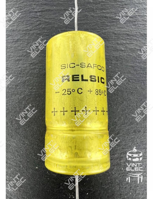 CONDENSATEUR RELSIC 100MF 100UF 100µF 400V SIC SAFCO AXIAL 50X25MM ...