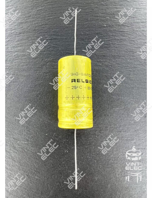 CONDENSATEUR RELSIC 100MF 100UF 100µF 400V SIC SAFCO AXIAL 50X25MM ...