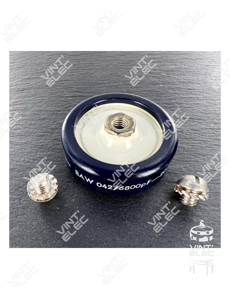 BAW042 6800PF 6.8NF UN3500V 3.5KV -20+40% -  Preprod - Tubes élec...