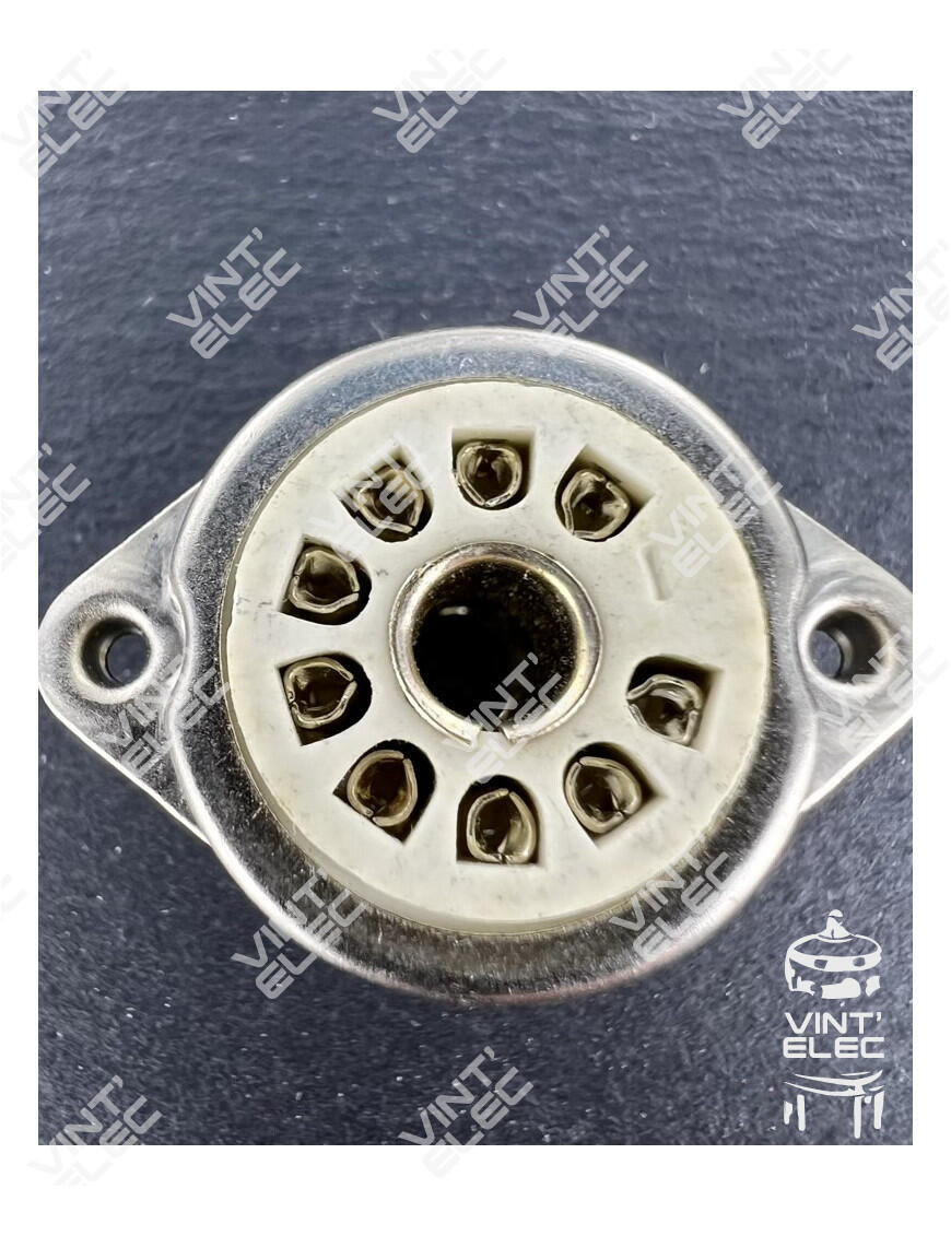SUPPORT TUBE 9 BROCHES NOVAL CHASSIS STEATITE -  Preprod - Tubes ...