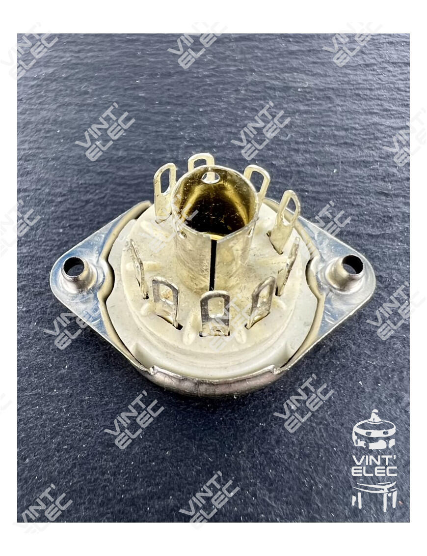 SUPPORT TUBE 9 BROCHES NOVAL CHASSIS STEATITE -  Preprod - Tubes ...