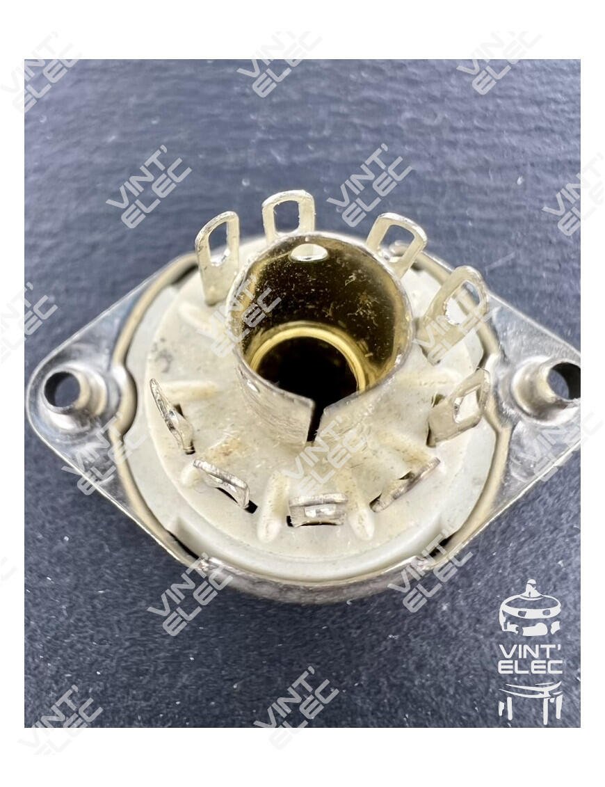 SUPPORT TUBE 9 BROCHES NOVAL CHASSIS STEATITE -  Preprod - Tubes ...