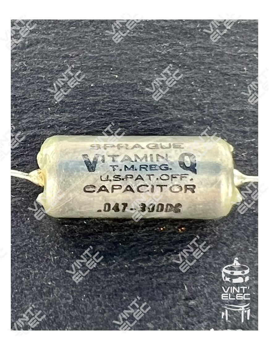 CONDENSATEUR VITAMIN Q 0.047MF 0.047UF 0.047µF 47NF 300V SPRAGUE - ...