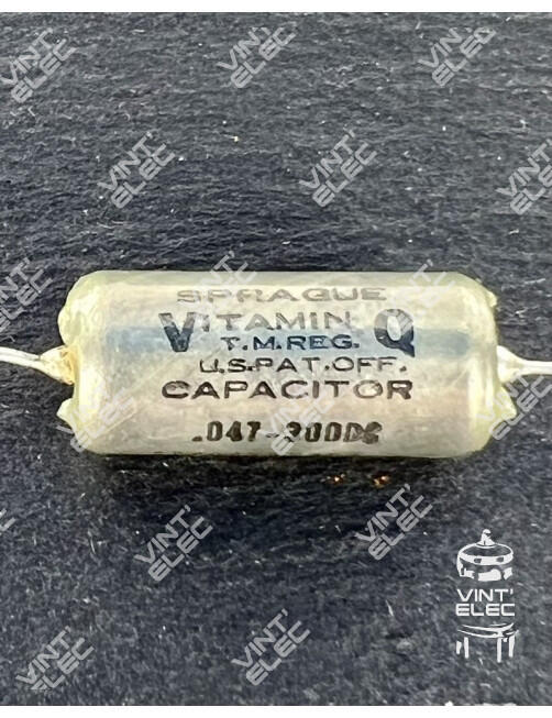CONDENSATEUR VITAMIN Q 0.047MF 0.047UF 0.047µF 47NF 300V SPRAGUE - ...