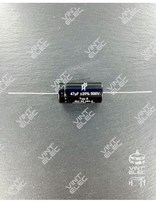 CONDENSATEUR 47MF 47UF 47µF 500V 20% F&T AXIAL TYPE A -  Preprod ...