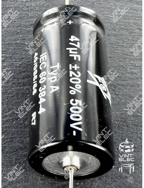 CONDENSATEUR 47MF 47UF 47µF 500V 20% F&T AXIAL TYPE A -  Preprod ...